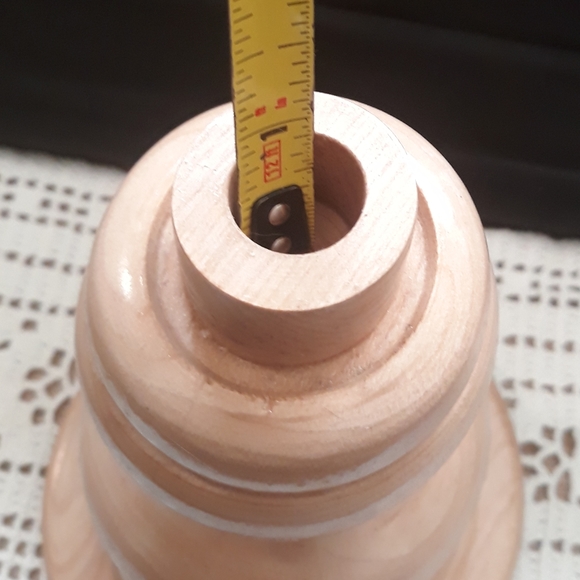 Vintage Mid-Century Maple Hand Turned Wooden Candle Holder - Picture 8 of 11